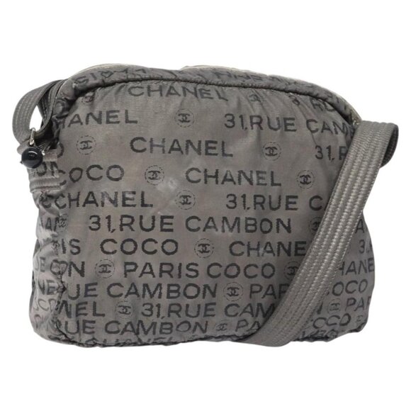 CHANEL Unlimited Shoulder Bag Nylon Silver CC Auth - Picture 1 of 16